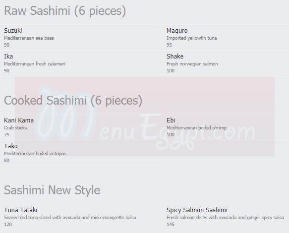 Mirai Restaurant online menu
